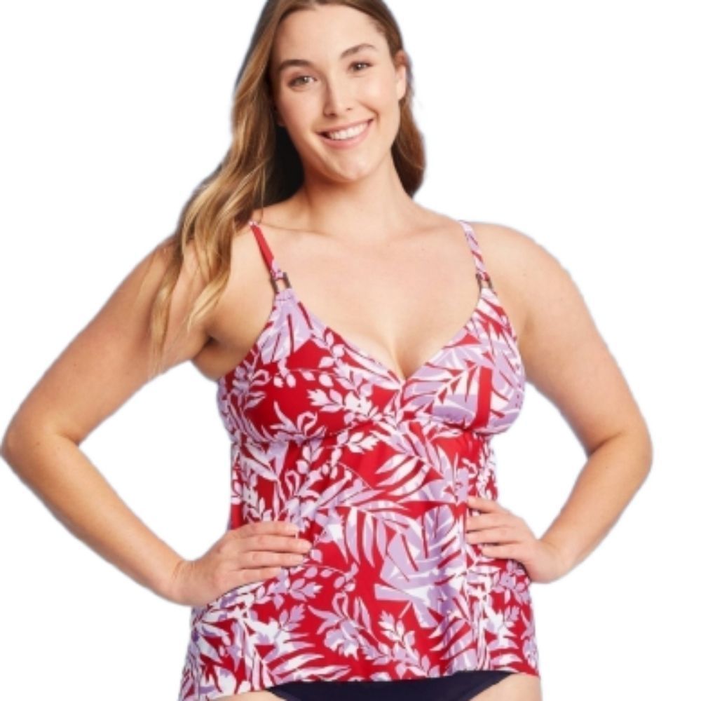Kona Sol Floral Tankini Top